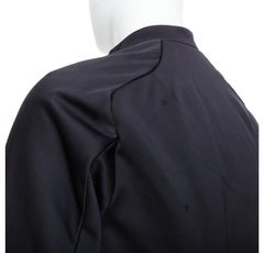 SHIATZY CHEN black cotton blend silky embroidered padded coat IT48 M