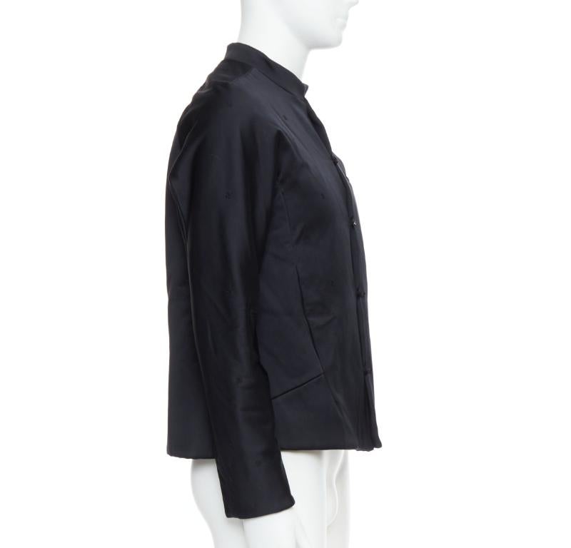 Uomo SHIATZY CHEN cappotto imbottito in misto cotone nero e ricamato in seta IT48 M. in vendita