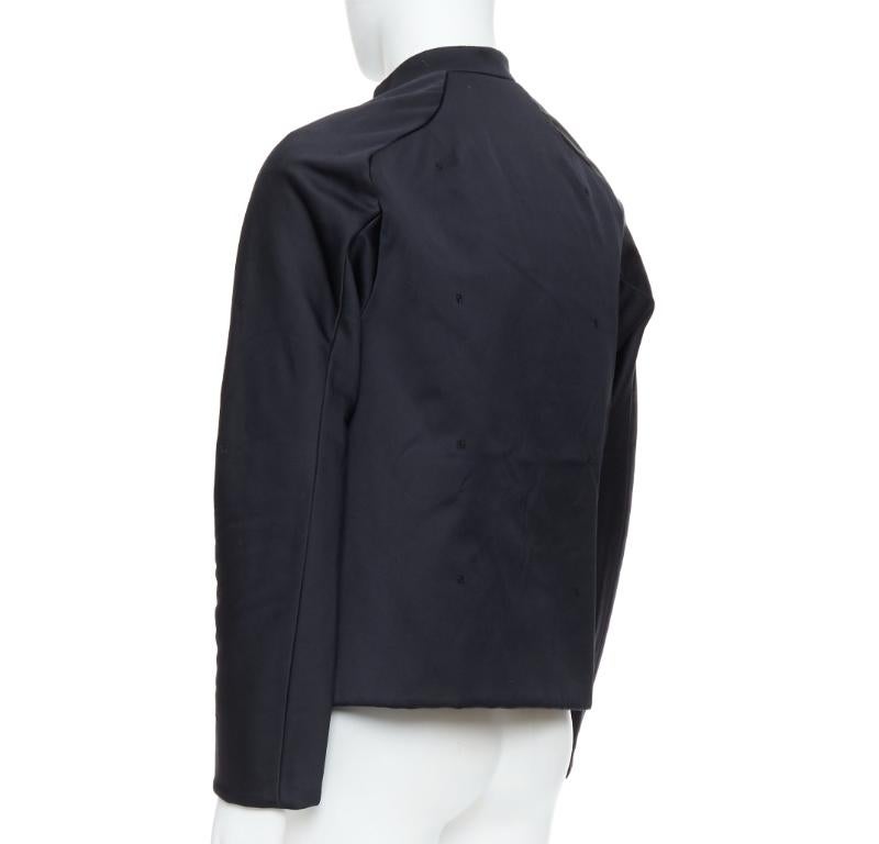 SHIATZY CHEN cappotto imbottito in misto cotone nero e ricamato in seta IT48 M. in vendita 2