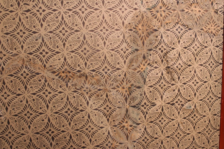 Shibata Suika Japanese Painted Paper Screen with Okinawan Mother and ...