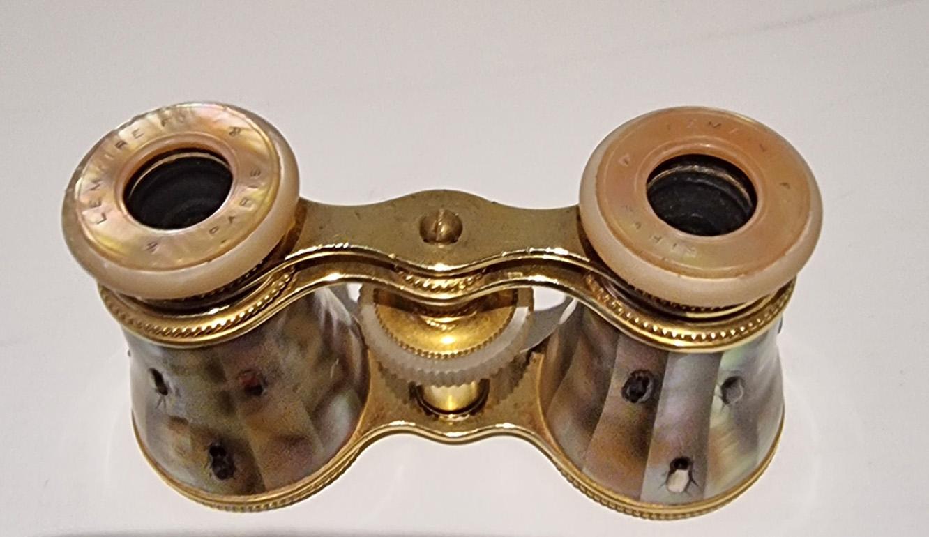 French Shibayama Mother of Pearl Opera Glasses by Lemaire For Sale