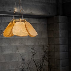 “Shichi” Uchiwa Pendant Light by Ingo Maurer, Germany, 1970s