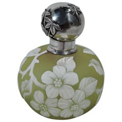 Shiebler Aesthetic Japonesque Sterling Silver and Cameo Glass Perfume