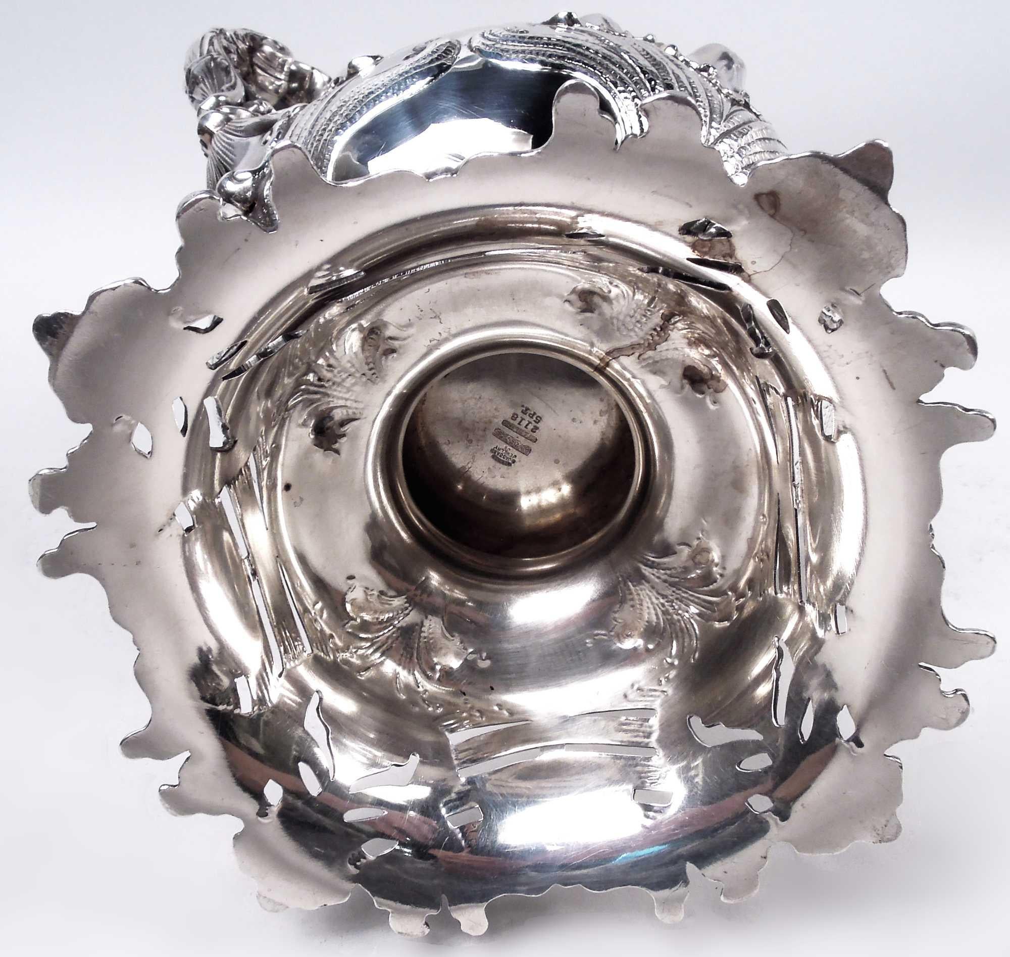 Shiebler American Art Nouveau Sterling Silver Amphora Vase Wine Cooler For Sale 3