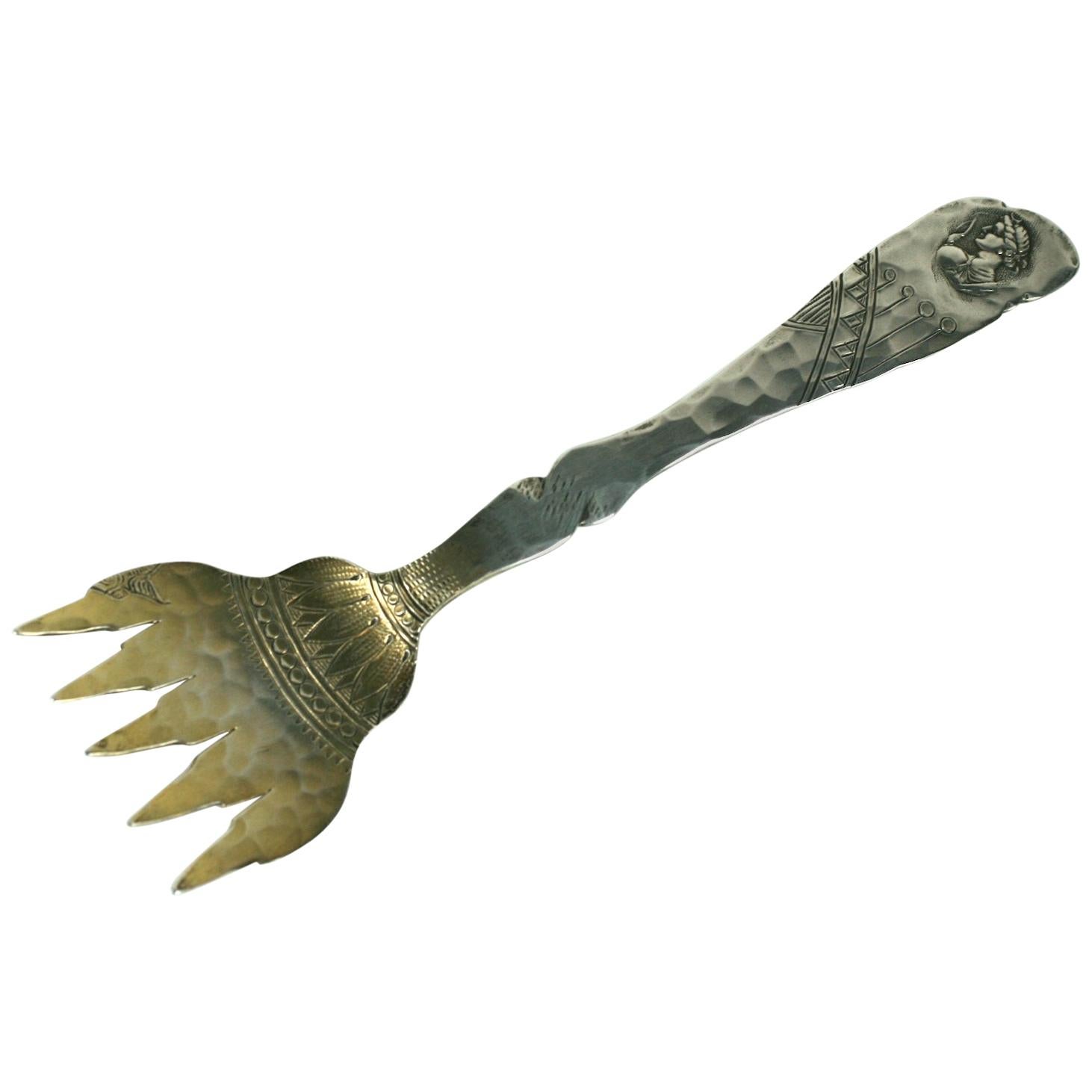 Server per sardine con motivo omerico di Shiebler Sterling in vendita