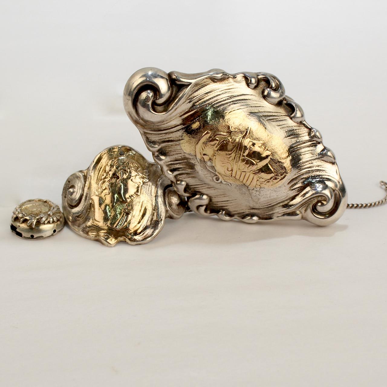 Shiebler Sterling Silver and 14 Karat Gold Etruscan or Medallion Bracelet 3