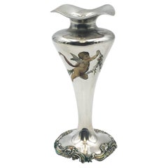 Shiebler Sterling Silver and Enamel Vase from the Early 20th Century