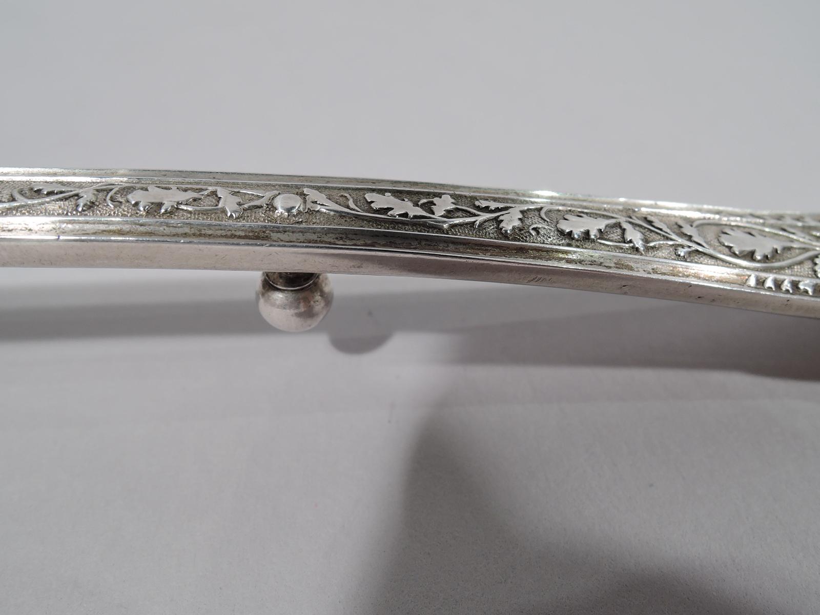 Aesthetic Movement Shiebler Sterling Silver Stuffing Spoon in Aesthetic Gipsy Pattern