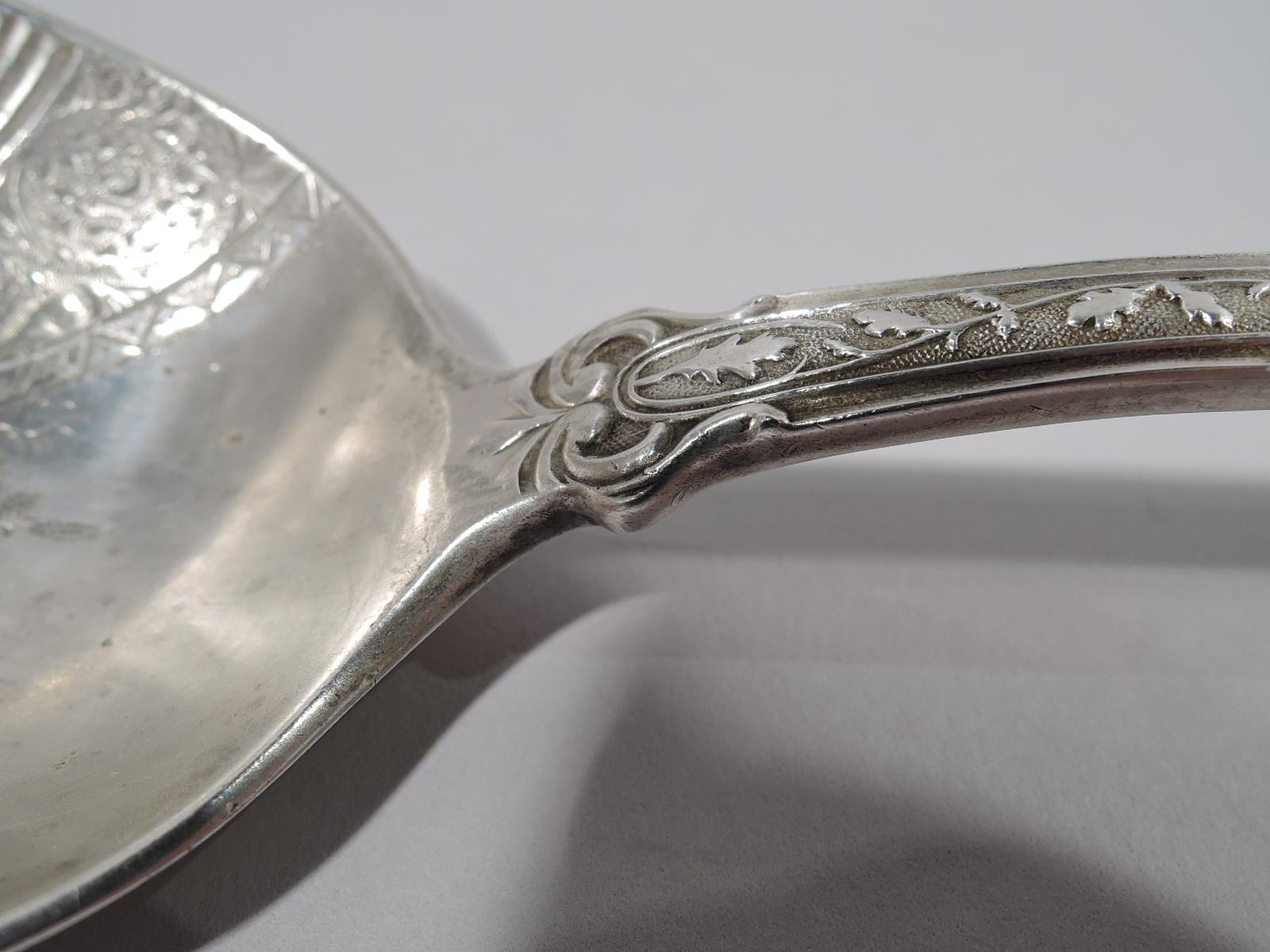 American Shiebler Sterling Silver Stuffing Spoon in Aesthetic Gipsy Pattern