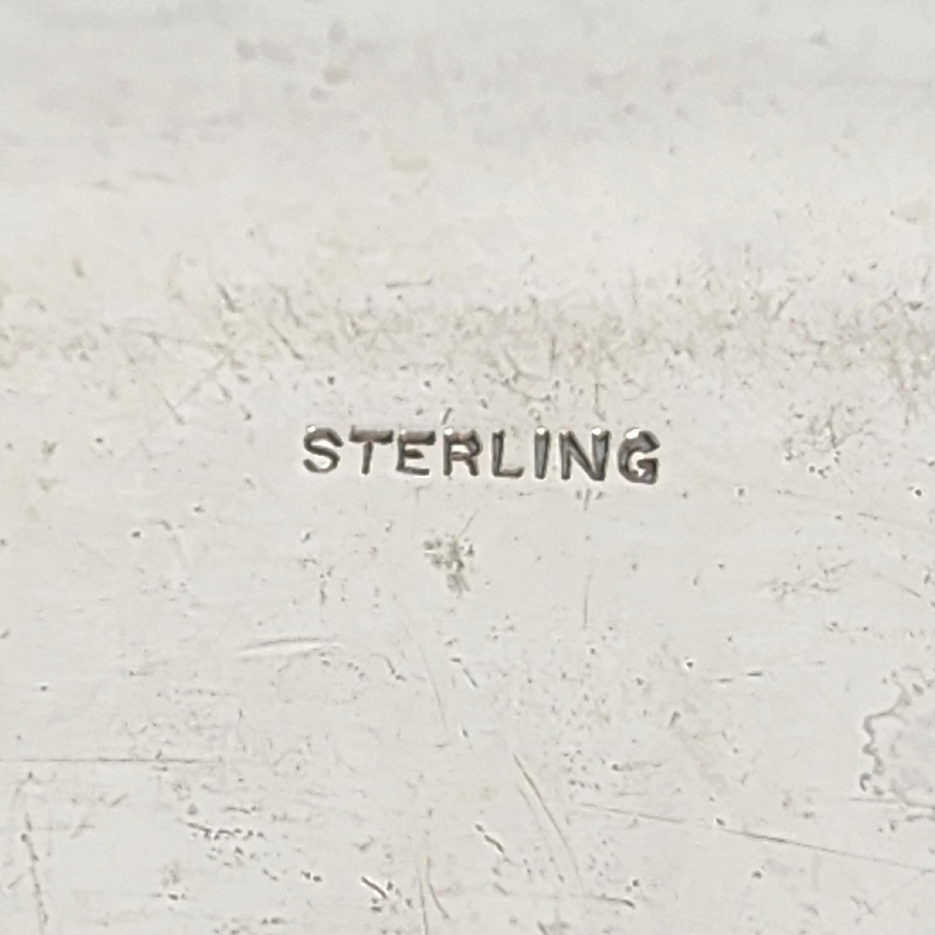 Shiebler Victoria Kommode/Vanity/Pin-Tablett aus Sterlingsilber mitMono #15712 im Angebot 3