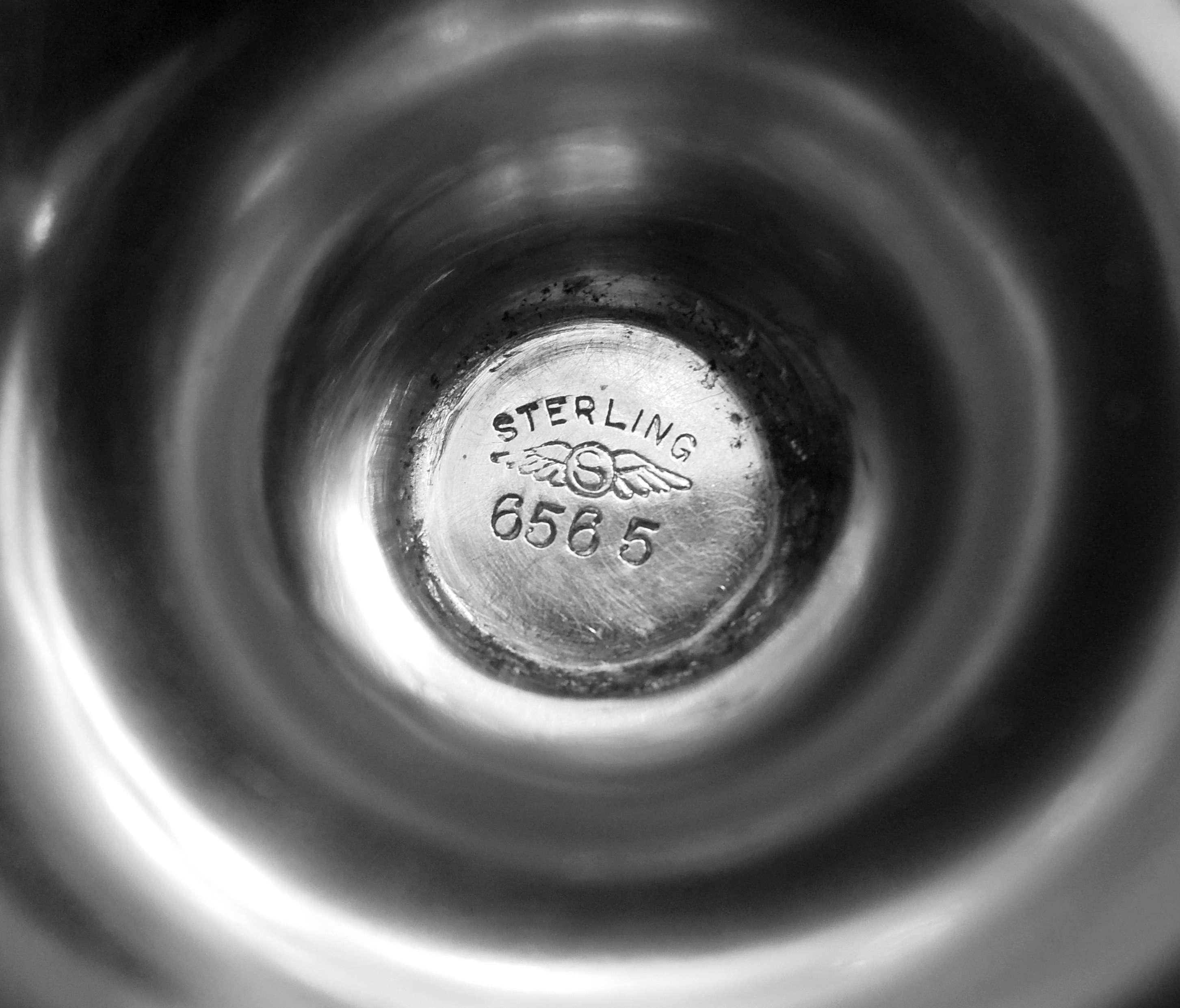 Argento 925 Shiebler Vaso vittoriano rococò in argento e smalto in vendita