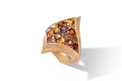Shield Autumn Gemstones Ring by Capucine H