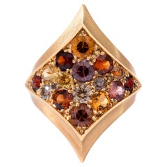 Shield Autumn Gemstones Ring by Capucine H