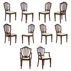 Shield Back Chairs, Set of 10 