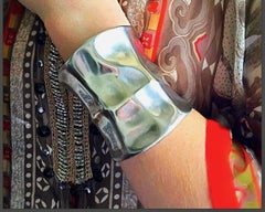 Shield Cuff Solid Silver