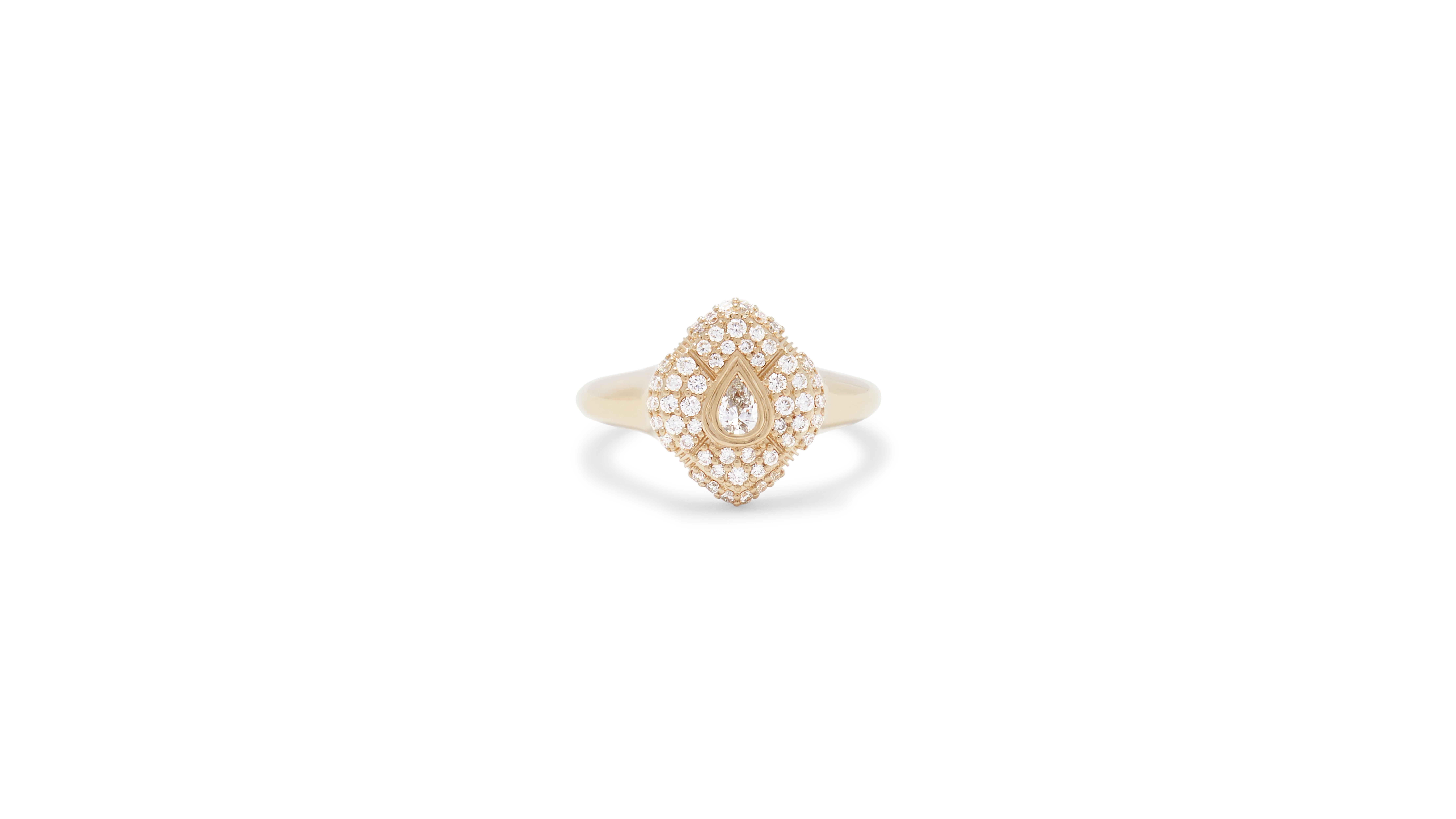 For Sale:  Heart The Stones by Halle Millien Shield Inspired Signet Ring 3
