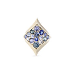 Shield Ring Winter Vibes - sapphires, spinels and diamonds