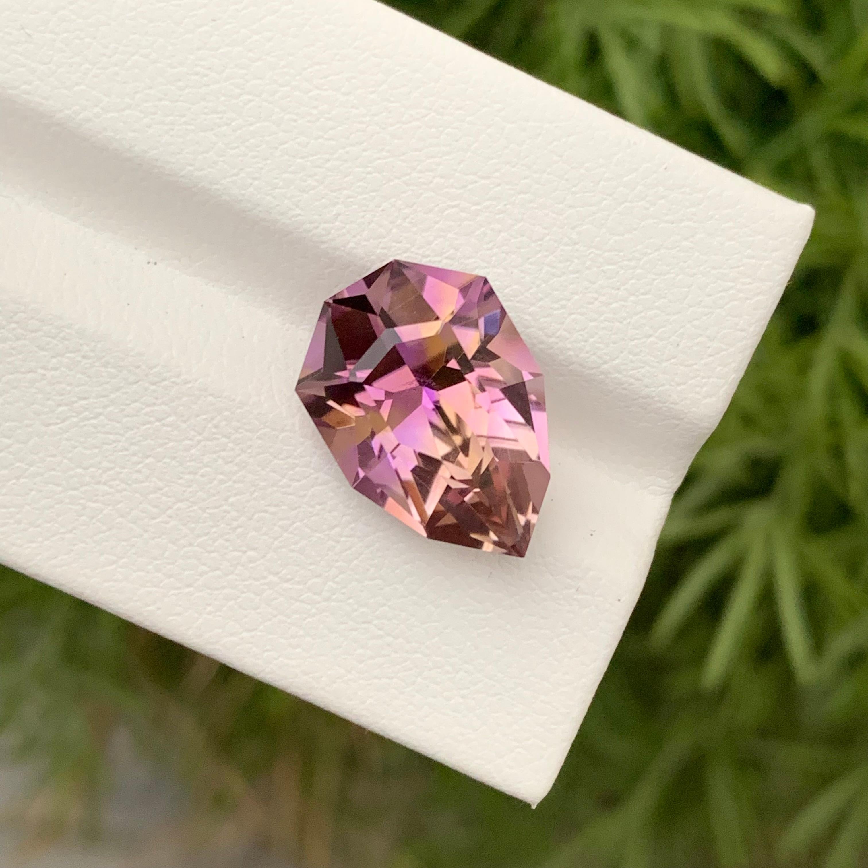 Arts and Crafts Shield Shape Loose Ametrine Gem For Necklace 7.85 Carats  For Sale
