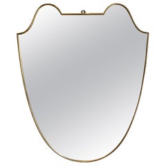 Vintage Shield Wall Mirror after Gio Ponti