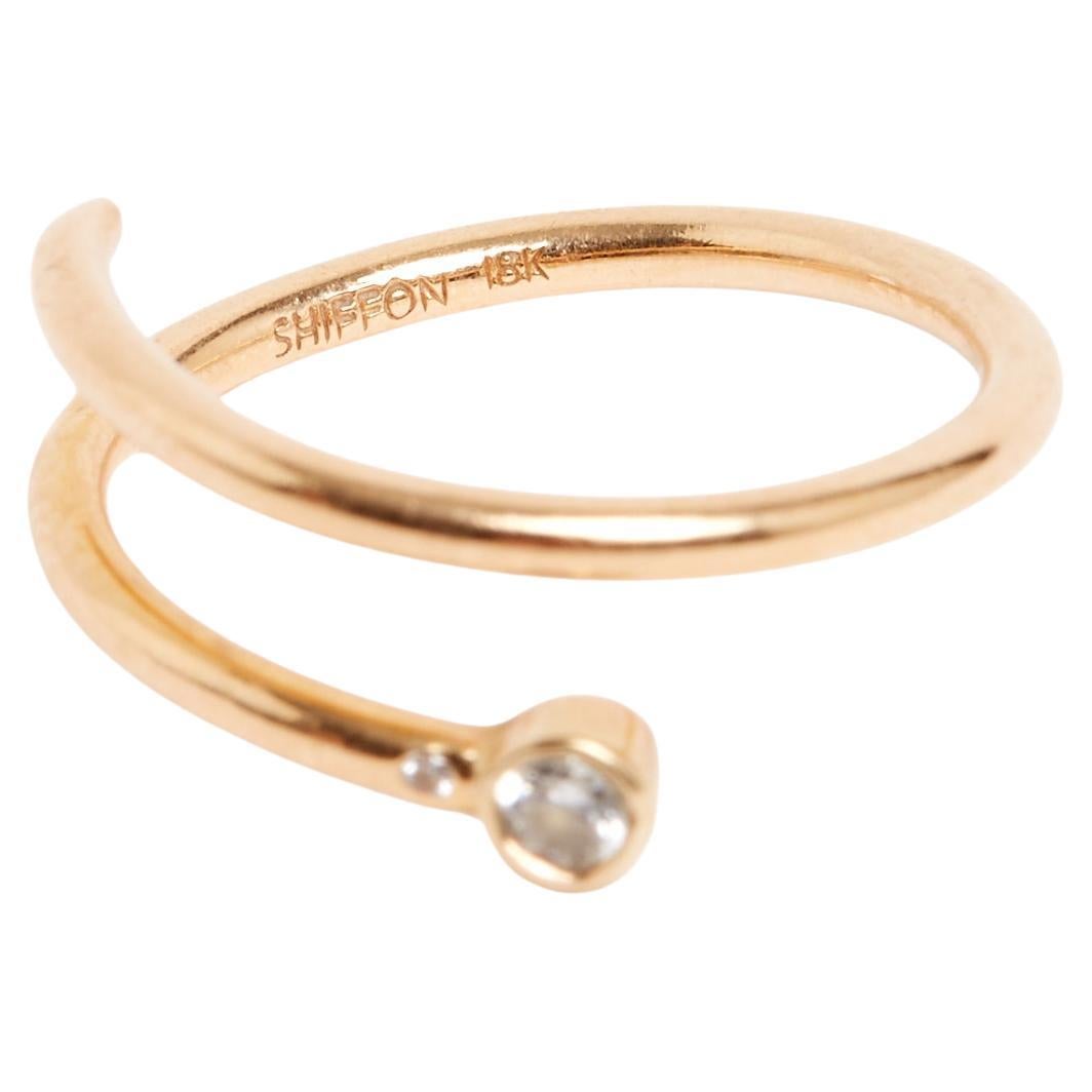 Shiffon Bague TU Anello regolabile Duet Pinky in oro 18 carati e diamanti OS regolabile in vendita