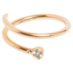 Bague ajustable Duet Pinky en or 18 carats et diamants Bague TU