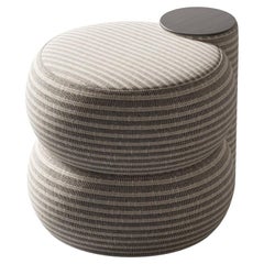 Shift Pouf Gray Fabric by Hermhaus
