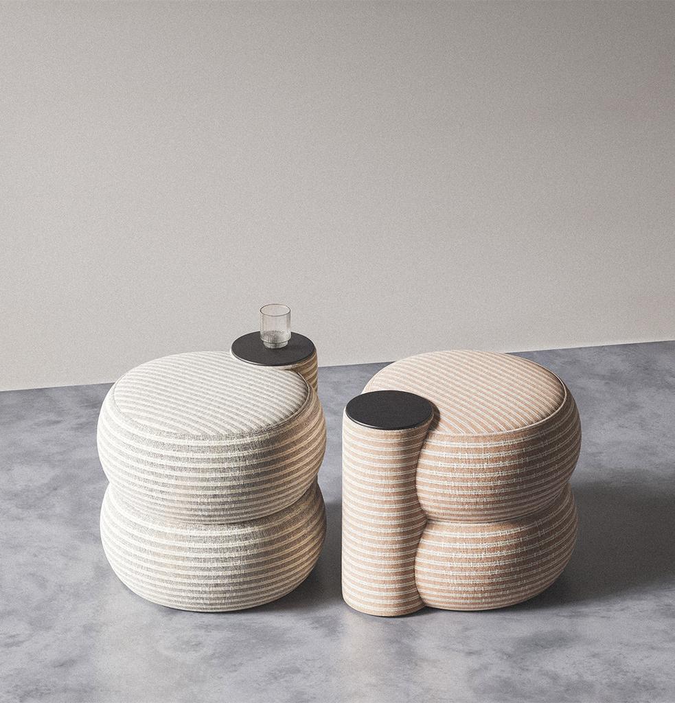 Puf Shift Tela Salmón by Hermhaus Turco en venta