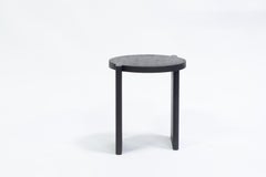 Shift Table, solid ash stained black minimalist side table by Studio Yann Gandon