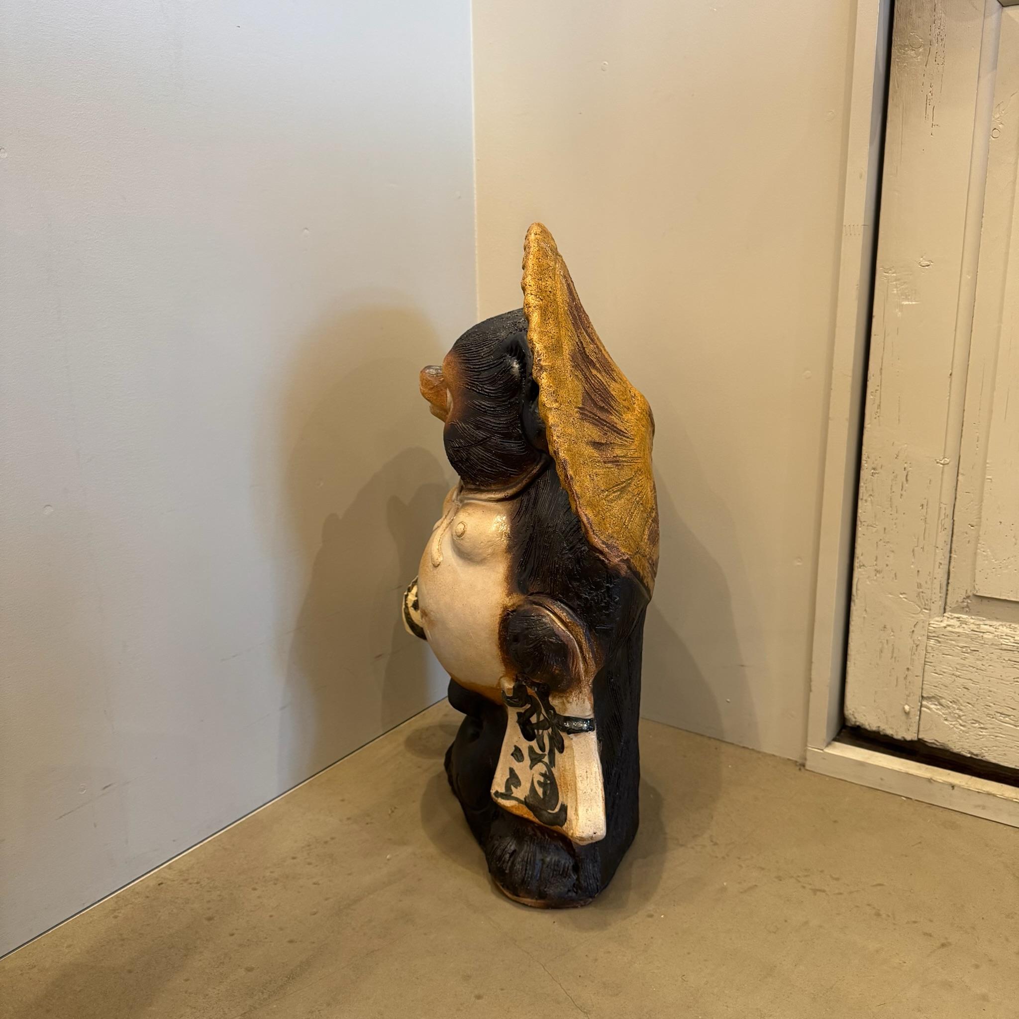 Contemporary Shigaraki Tanuki 3 - A Charming Ceramic Symbol of Japanese Tradition, Good Fort For Sale