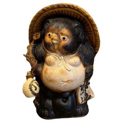 Shigaraki Tanuki 3 - A Charming Ceramic Symbol of Japanese Tradition, Good Fort