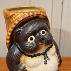 Shigaraki Tanuki 4 - A Charming Ceramic Symbol of Japanese Tradition, Good Fort