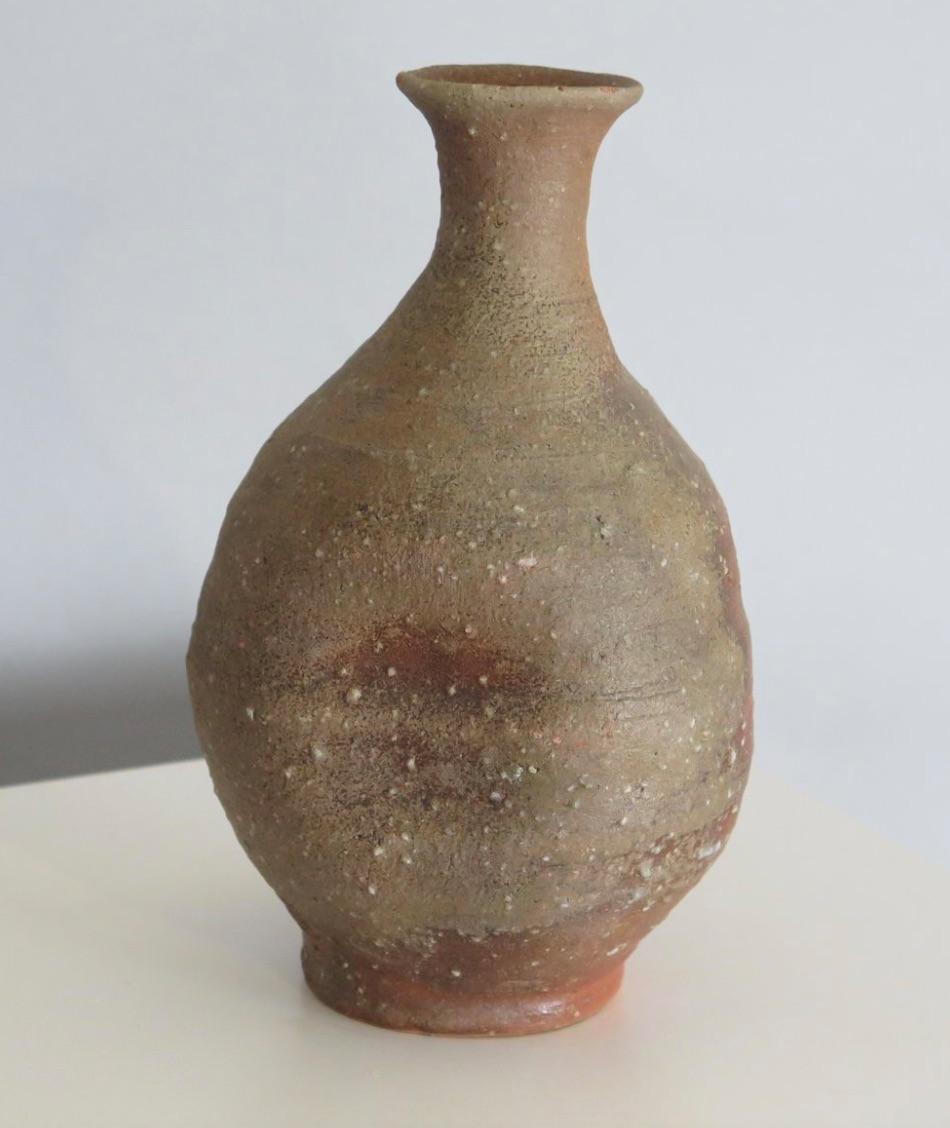20th Century Shigaraki Yakishime Wood-Fire Vase For Sale
