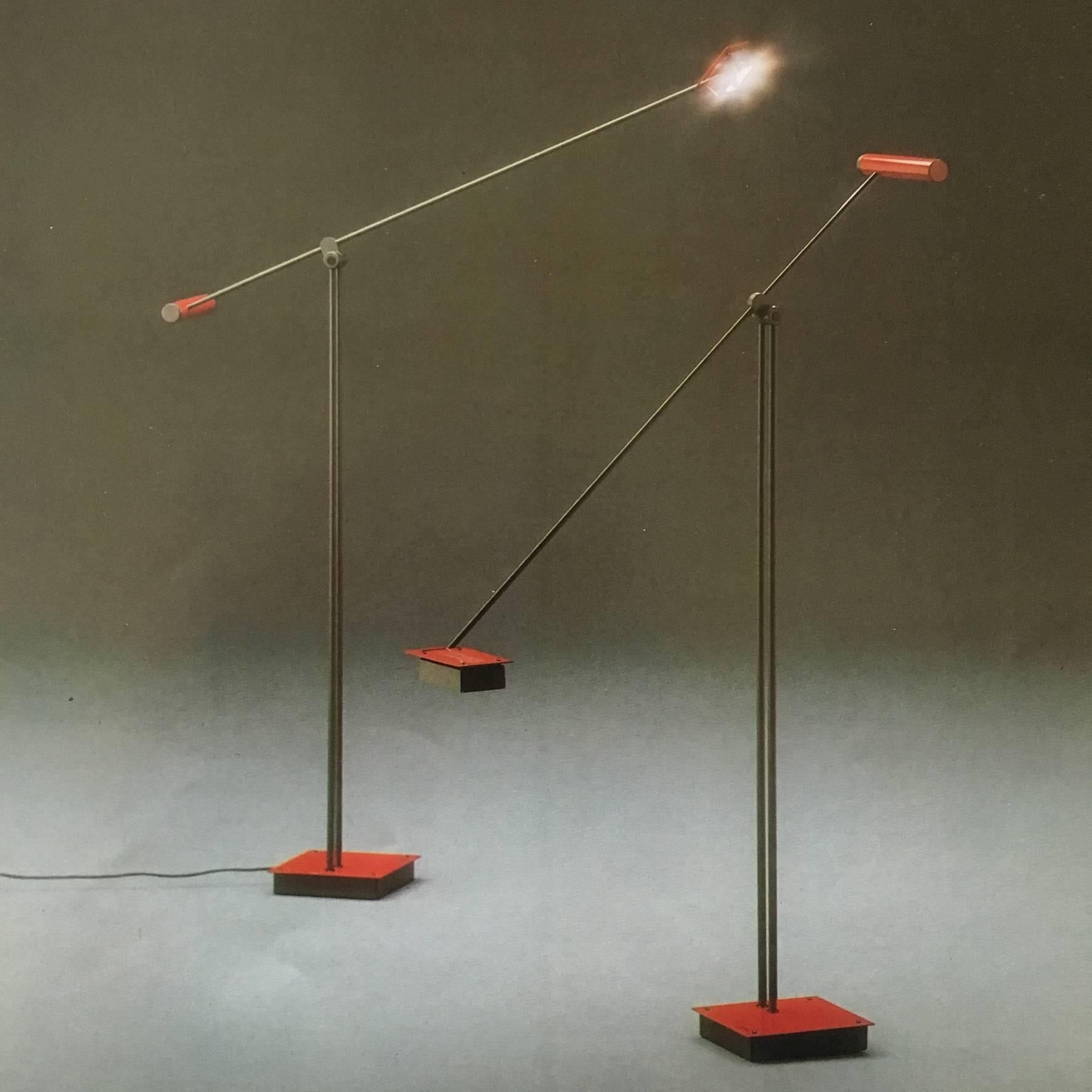 Post-Modern Shigeaki Asahara, Samurai, a Floor Lamp for Stilnovo, 1980