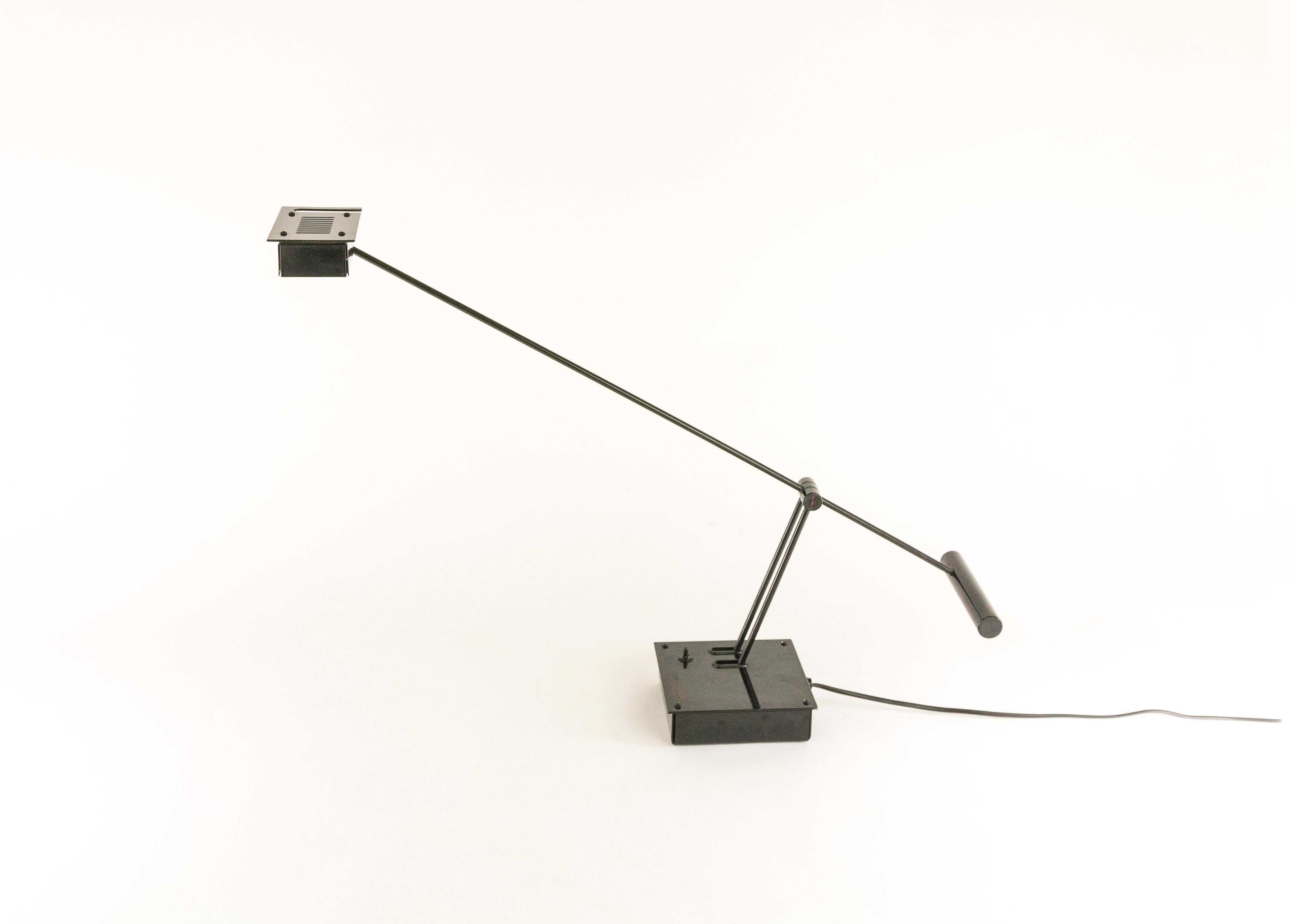 Mid-Century Modern Shigeaki Asahara Table Lamp Samurai for Stilnovo in Black, 1970s