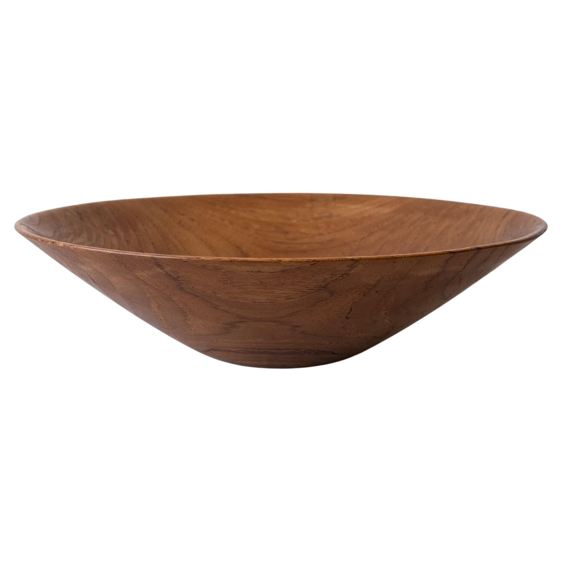 Shigemichi Aomine Modernist Japanese Wood Bowl for the National Craft Council For Sale