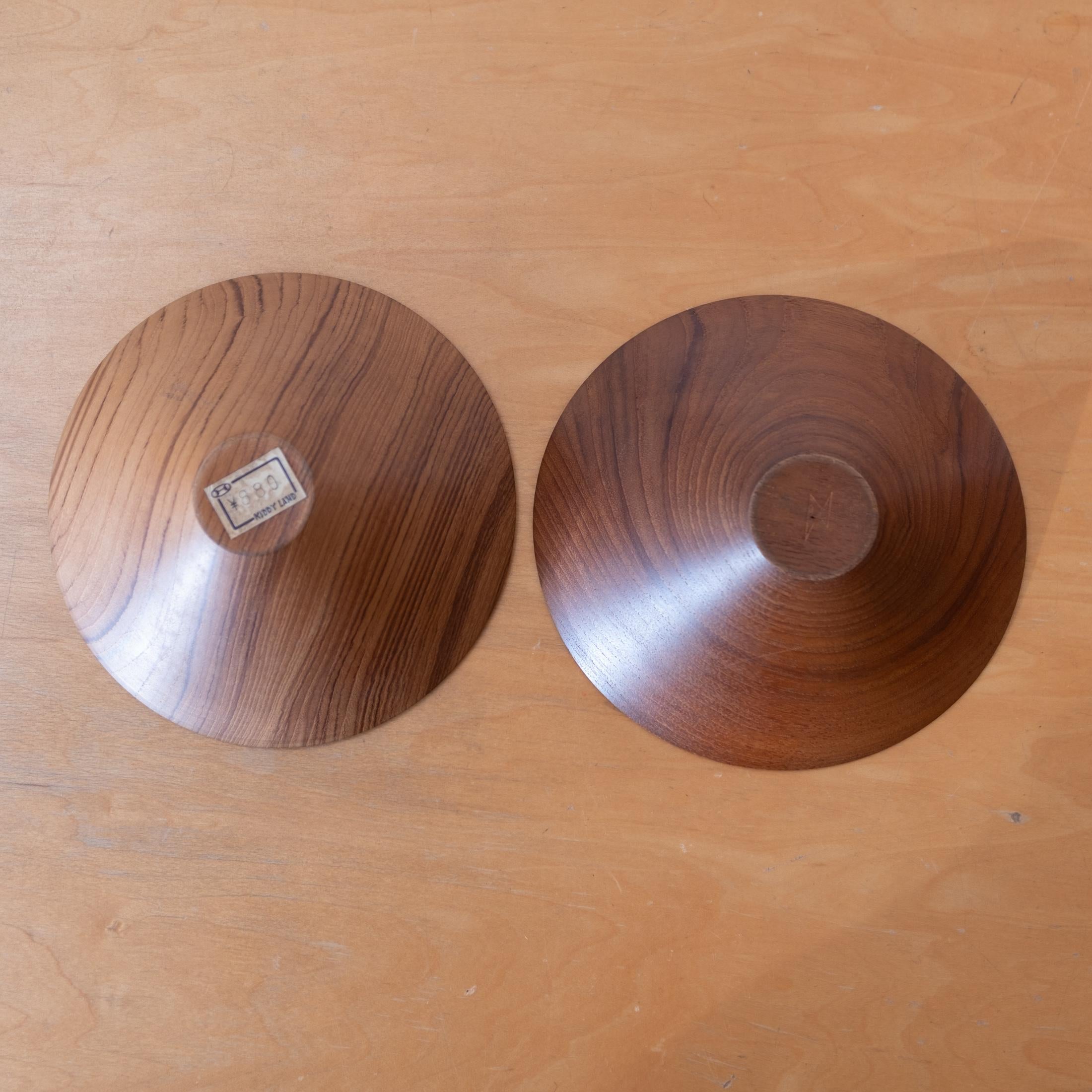 Ciotole in legno giapponese modernista di Aomine Shigemichi per il Consiglio Nazionale dell'Artigianato in vendita 2