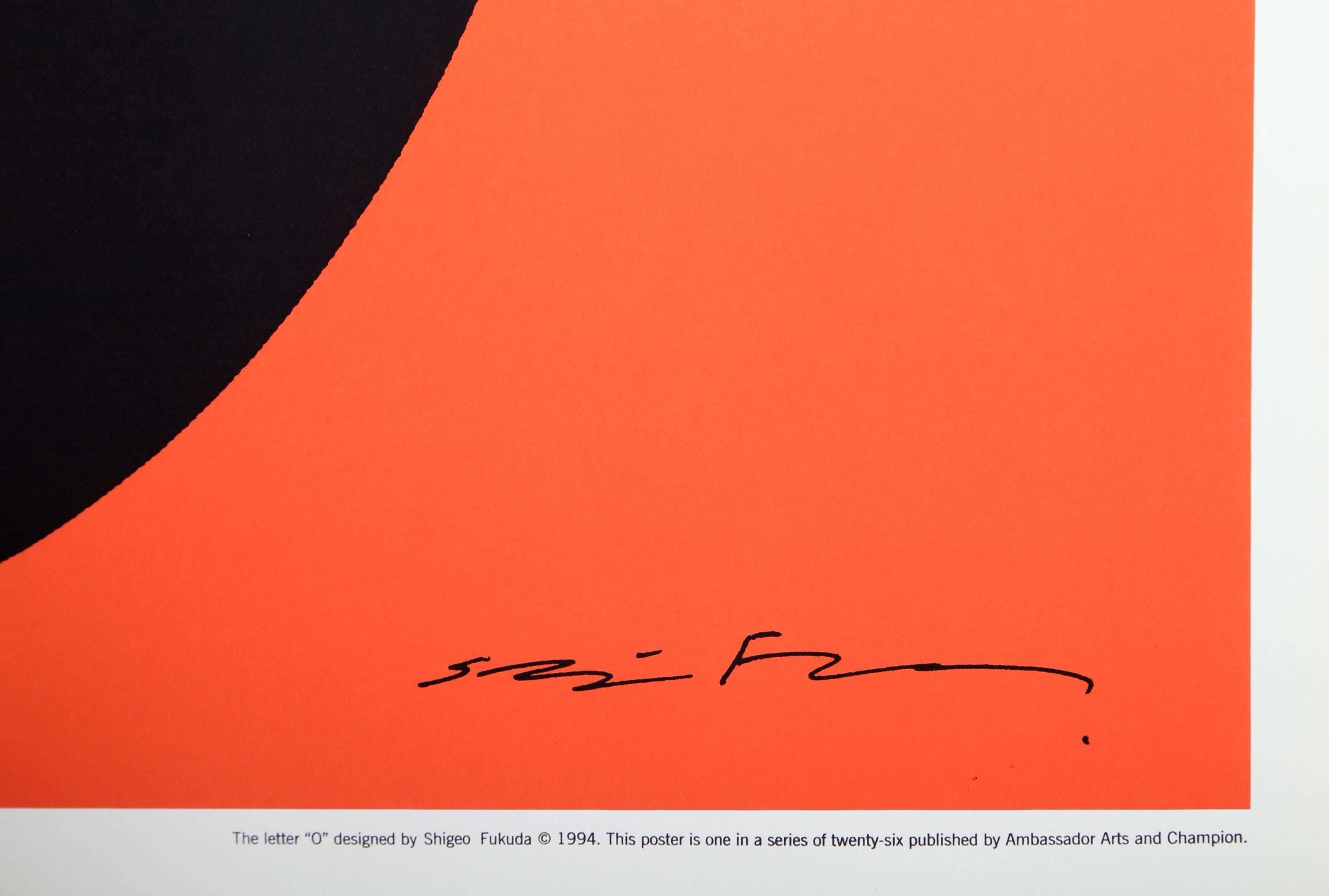 Der Buchstabe O, Pop-Art-Siebdruck von Shigeo Fukuda im Angebot 2