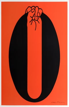 Der Buchstabe O, Pop-Art-Siebdruck von Shigeo Fukuda