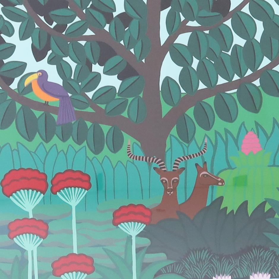 Paravent vintage Jungle par Oku Shigeo Okumura 2