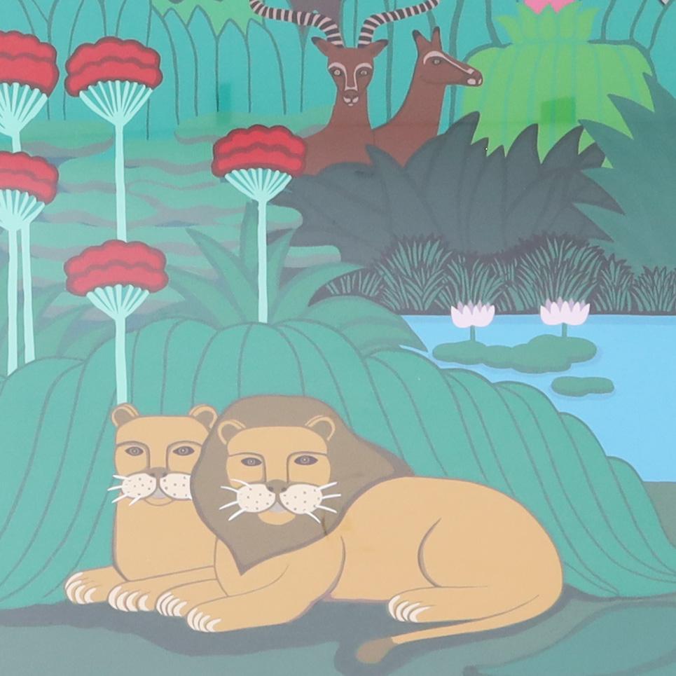 Paravent vintage Jungle par Oku Shigeo Okumura 5
