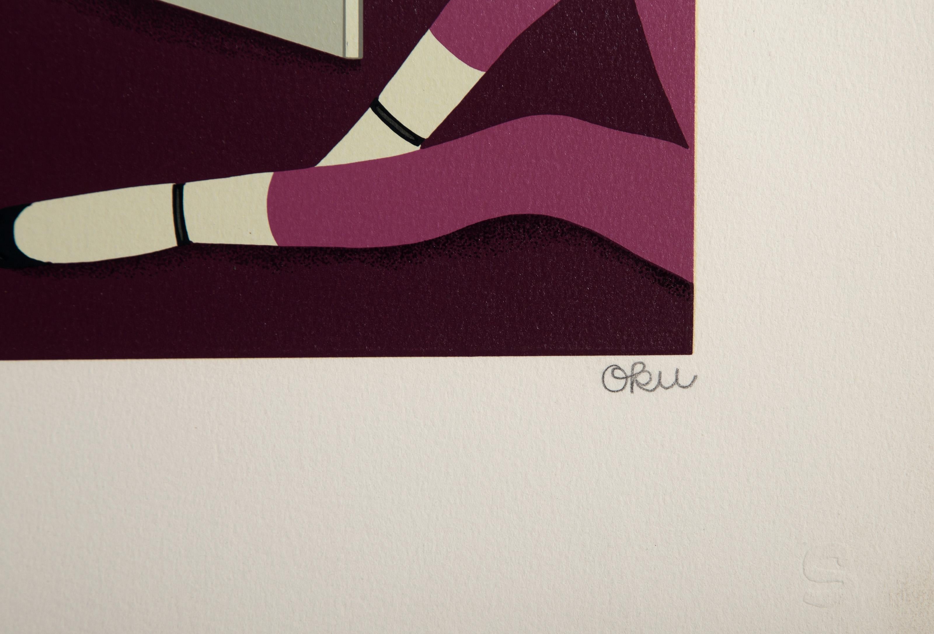 A New Leaf, Modern Screen Print by Shigeo Okumura For Sale 3