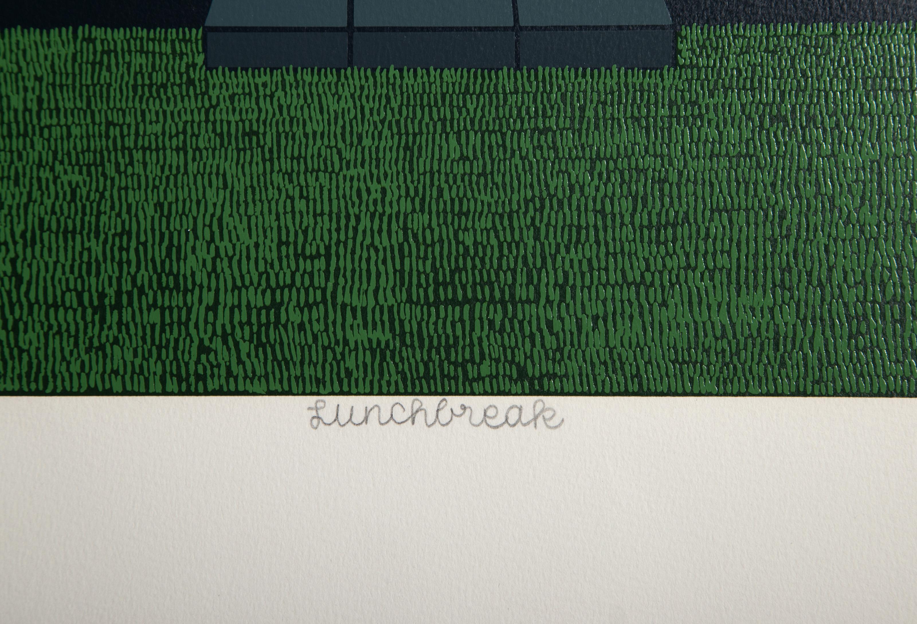 Pausa pranzo, serigrafia moderna di Shigeo Okumura in vendita 4