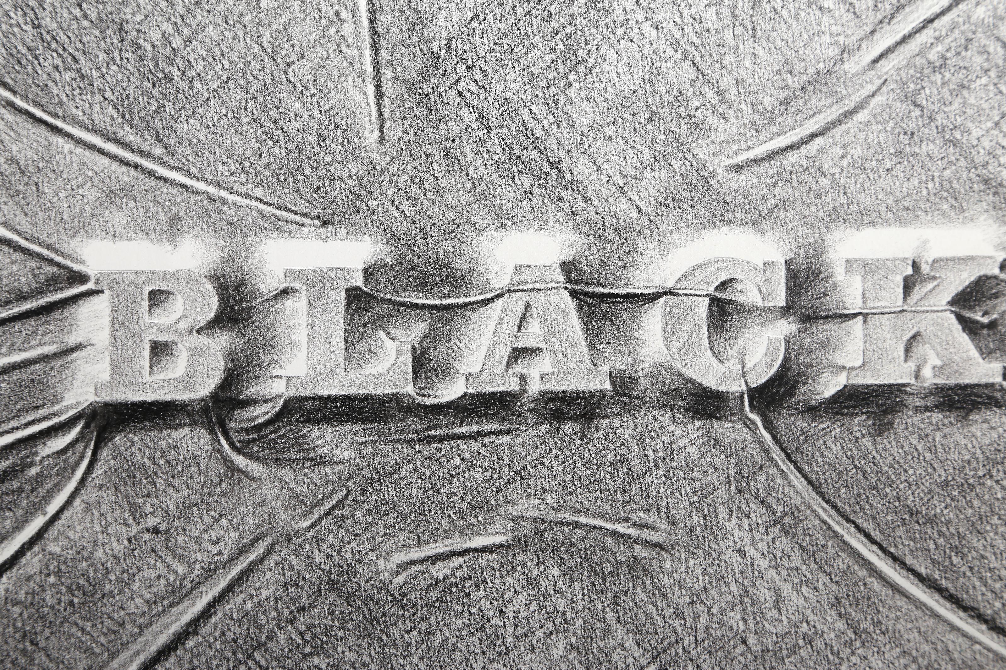 Negro, grafito y aerosol sobre papel de Shigeru Onishi en venta 2