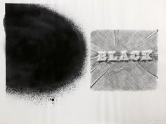 Black, Graphite and Aerosol on Paper by Shigeru Onishi