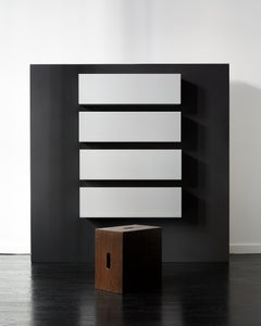 Shigeru Uchida Floating Aluminum Wall Cabinets With Sliding Doors