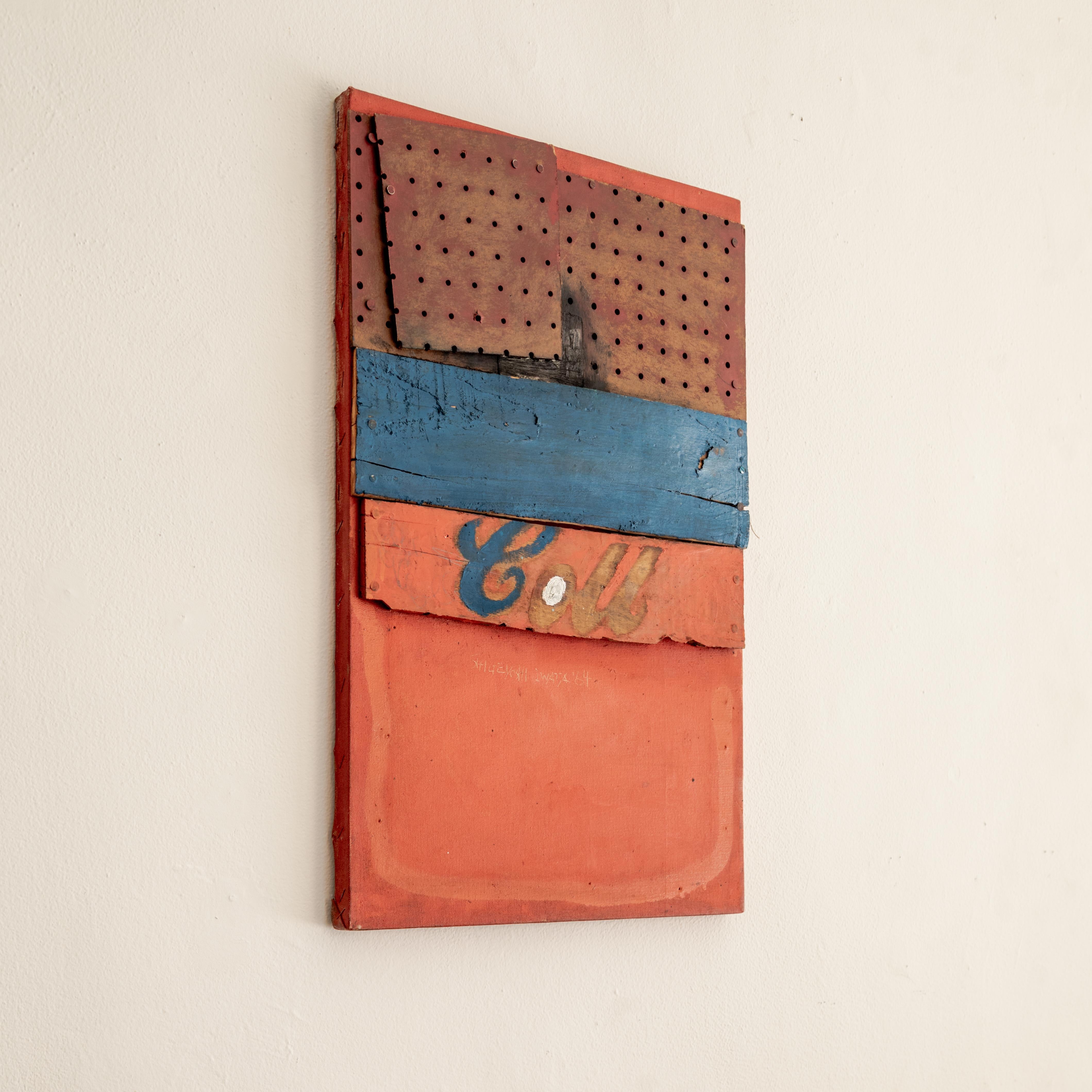 Wood Shigeyoshi Iwata  Collage, 1964 For Sale