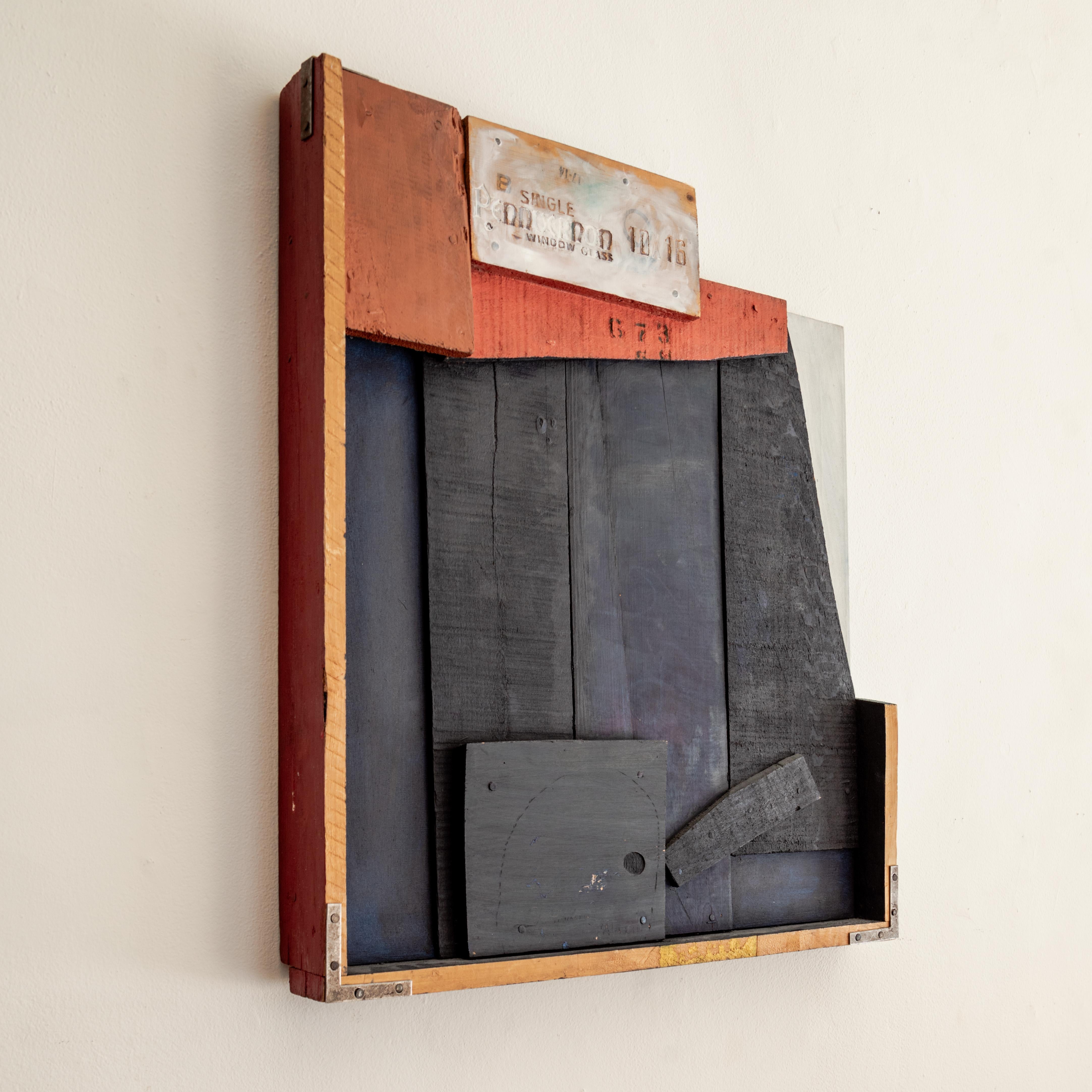 Wood Shigeyoshi Iwata  Collage, 1964 For Sale