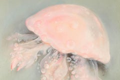 ShiJie Liu Contemporary Original Oil On Canvas "Floating Jelly Series I"