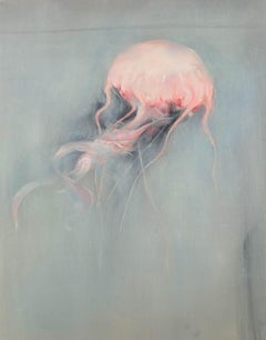 ShiJie Liu Contemporary Original Oil On Canvas "Floating Jelly Series III"