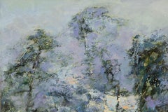 Shikai Guan Impressionist Original Mixed Media "Frost Forest"
